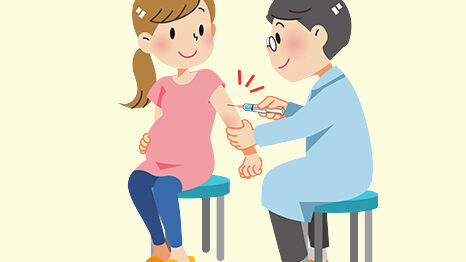 予防接種を受ける妊婦さん